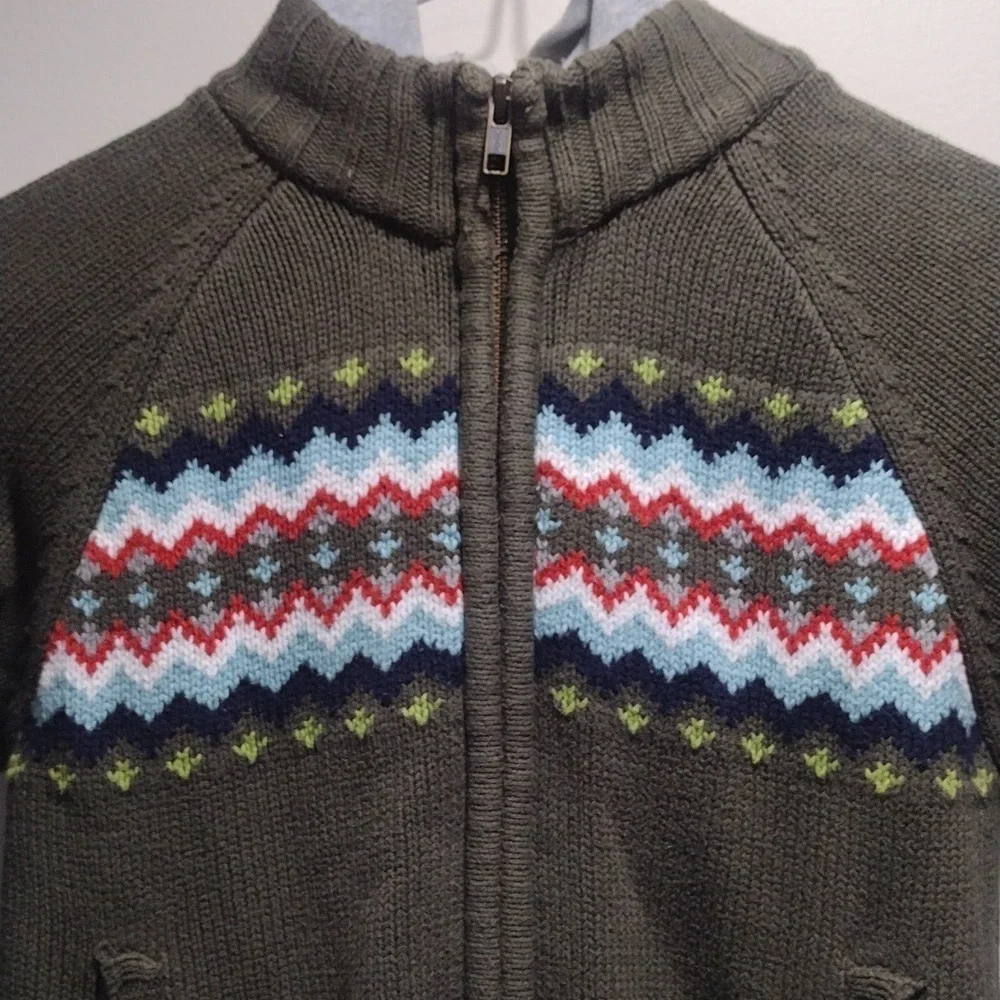 Gymboree Boys Black, Red, Green, Blue, White Zip up Hoodie Long Sleeves Size 5/6